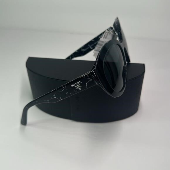 New Authentic- PRADA Dark Grey Cat Eye Ladies Sunglasses PR 01YS 09V5S0 54 - Picture 6 of 16